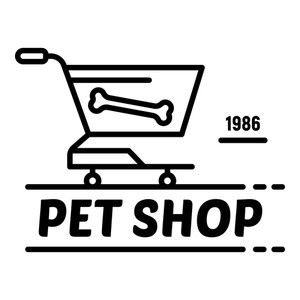 300x300 Cart Pet Shop Logo Outline Cart Pet Shop Vector Logo For Web