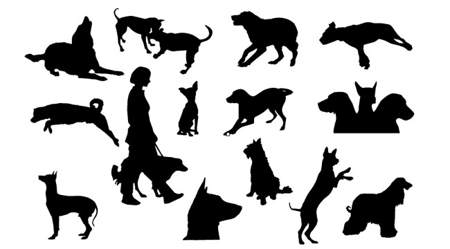650x360 Dog Silhouette Vector Free Images