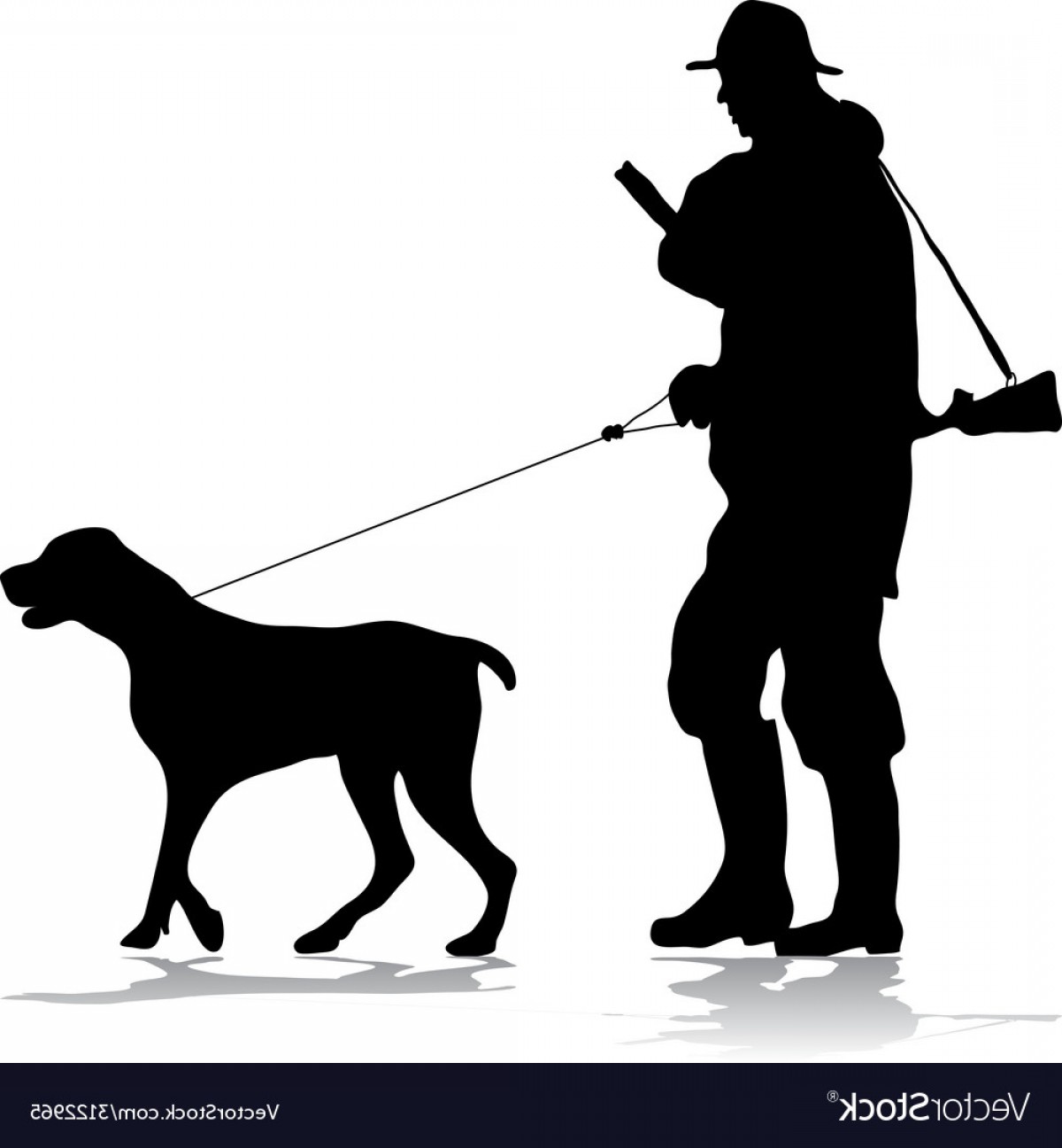 1200x1296 Hunter And Dog Silhouette Vector Soidergi