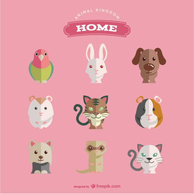 Pet Animals Set Vector Free Download 626x626 Pet Animals Set Vector Free Download