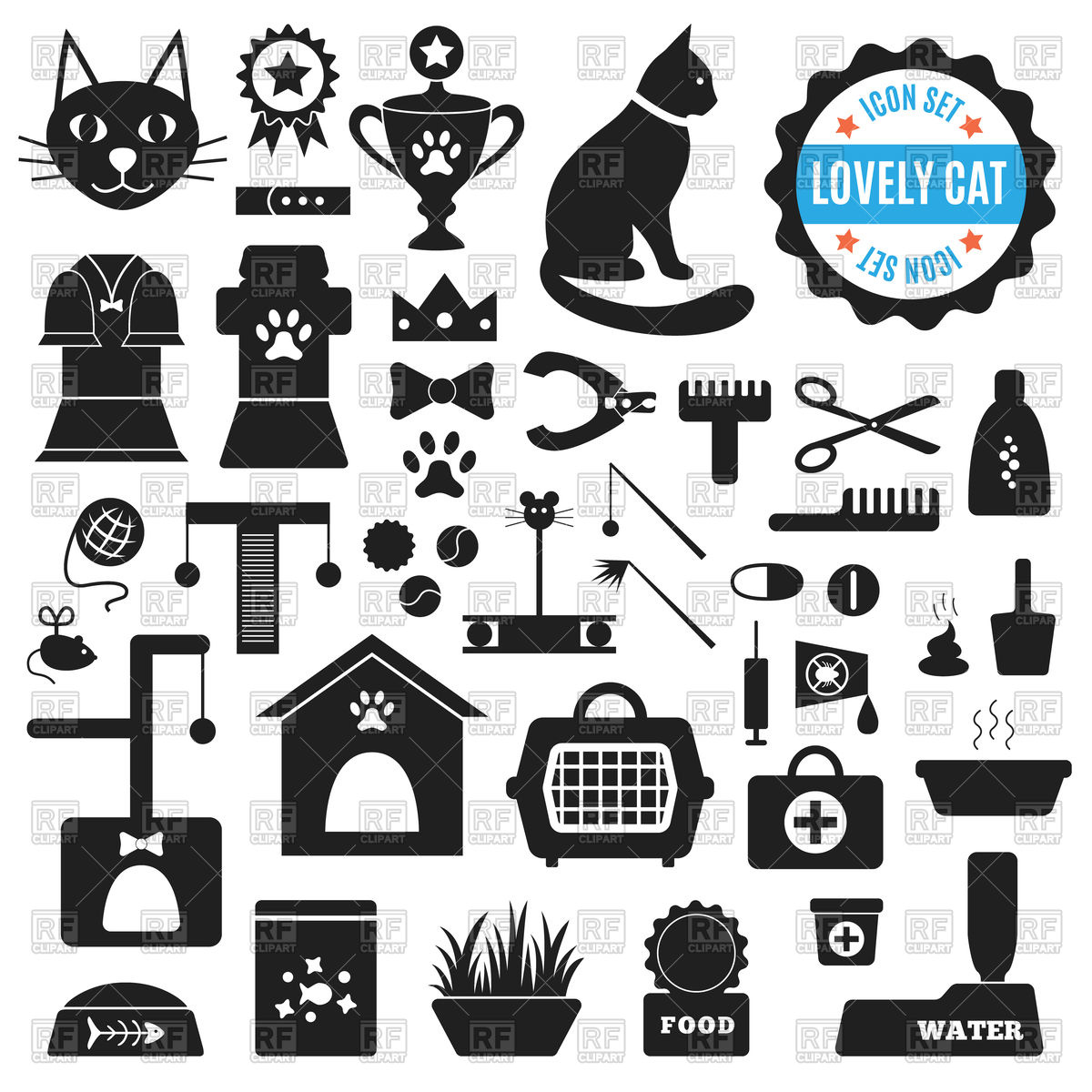 Set Of Pet Shop Icons 1200x1200 Set Of Pet Shop Icons