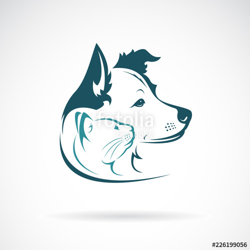 Vector Of Dog And Cat Head Design On A White Background Pet 500x500 Vector Of Dog And Cat Head Design On A White Background Pet