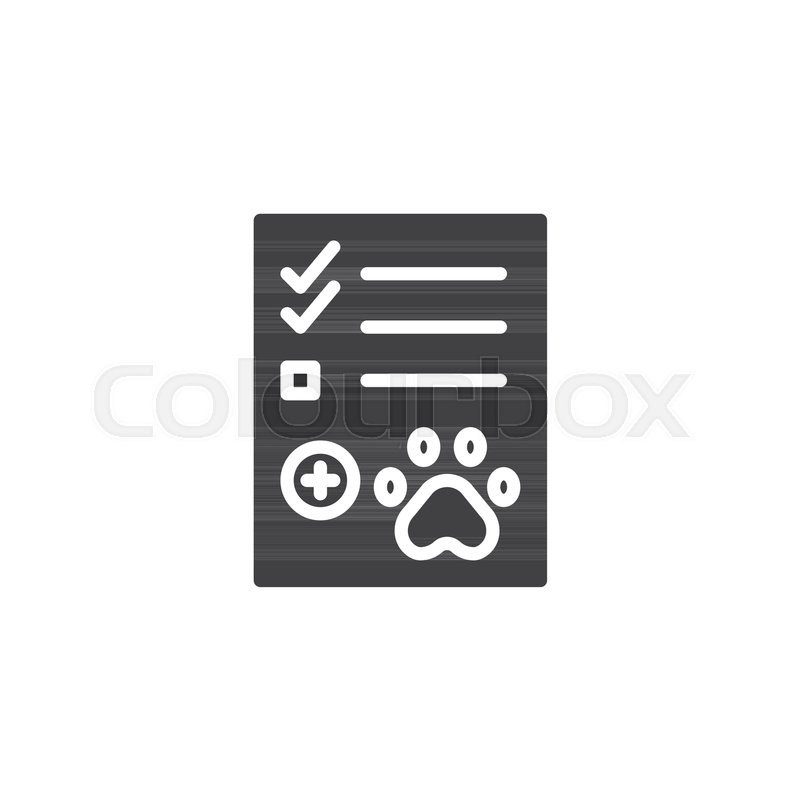 800x800 Pet Health List Icon Vector, Filled Stock Vector Colourbox