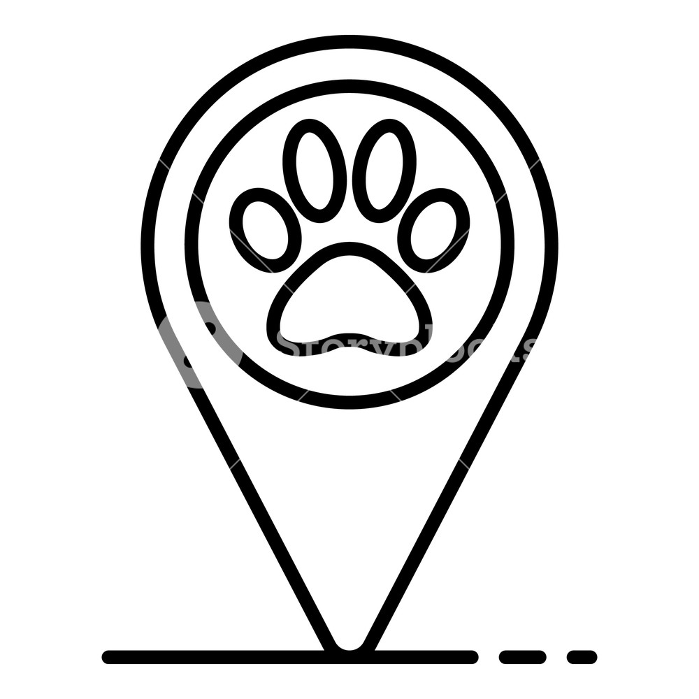 1000x1000 Pet Hotel Map Pn Outline Pet Hotel Map Pin Vector Icon