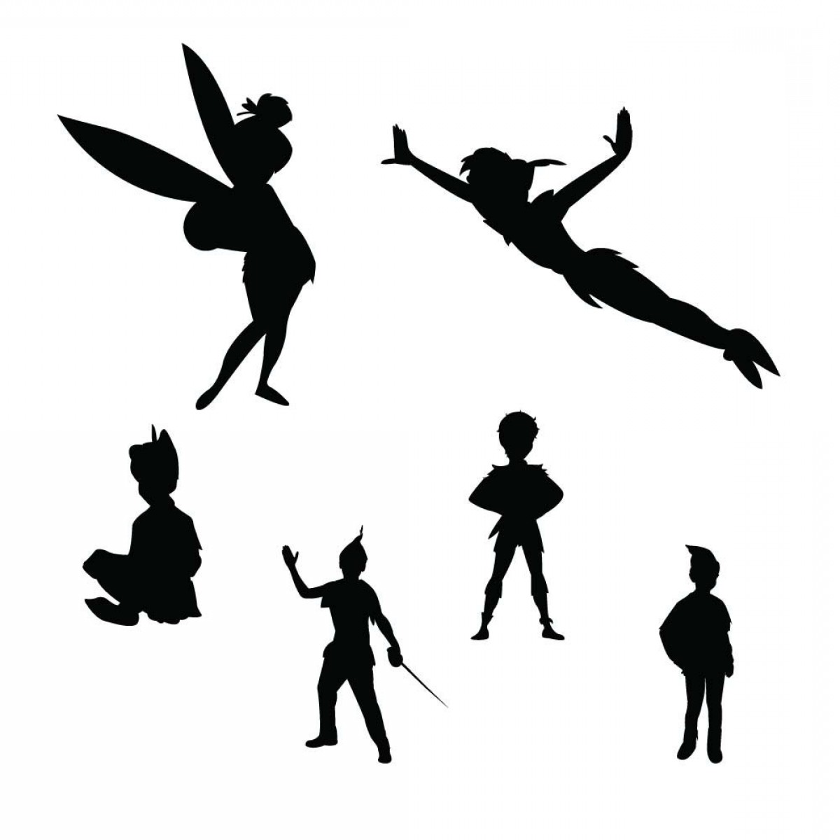 Peter Pan Silhouette Free SVG