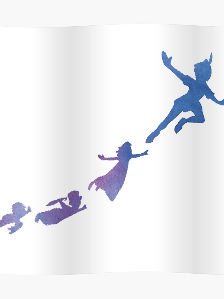 Peter Pan Silhouettes Poster 750x1000 Peter Pan Silhouettes Poster