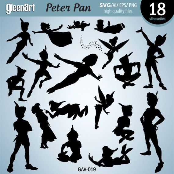 570x570 Peter Pan Silouettes, Files, Peter Pan Disney Clipart