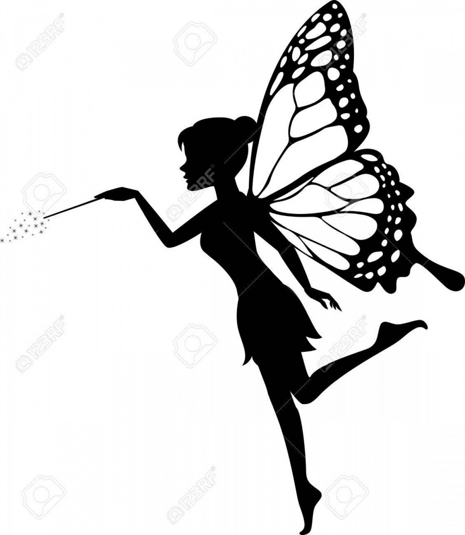 1627x1872 Vector Art Black And White Fairy Soidergi