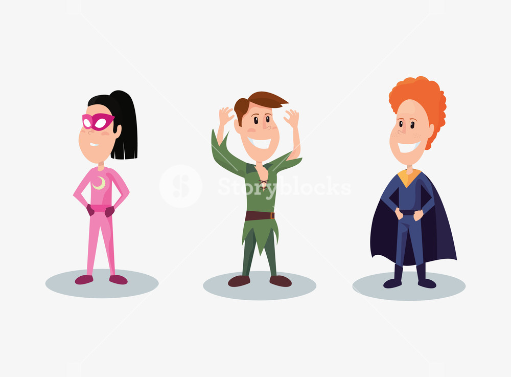 1000x737 Halloween People Customes Peter Pan Super Boy And Super Girl