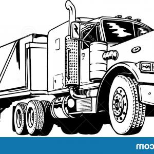 300x300 Peterbilt Flatbed Vector Art Handandbeak