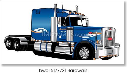 Peterbilt Semi Tractor Only, Art Print Barewalls Posters 435x252 Peterbilt Semi Tractor Only, Art Print Barewalls Posters