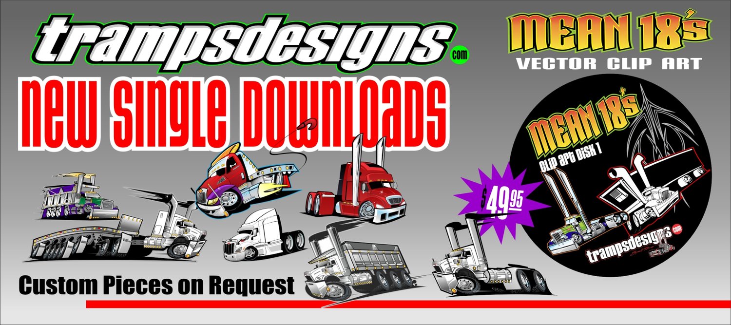 1500x667 Peterbilt Vector Down Load Pdf Tramps Designs