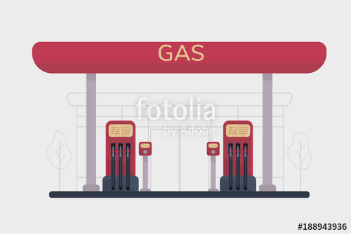 500x334 Gas Filling Or Petrol Station Vector Illustration Stock Image