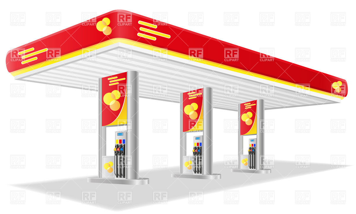 1200x720 Car Petrol Filling Station Vector Image Of Transportation