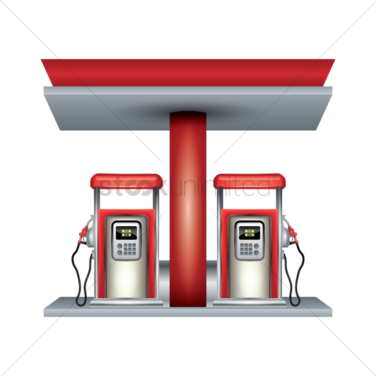 1300x1300 Petrol Station Vector Image