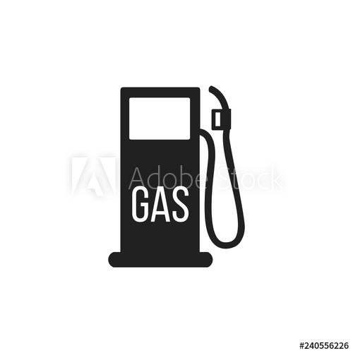 500x500 Gas Or Petrol Station Icon Fuel Pump With Nozzle Vector