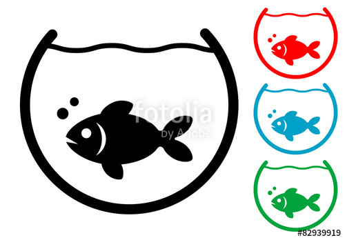 Pictograma Pez En Pecera Con Varios Colores Stock Image 500x348 Pictograma Pez En Pecera Con Varios Colores Stock Image