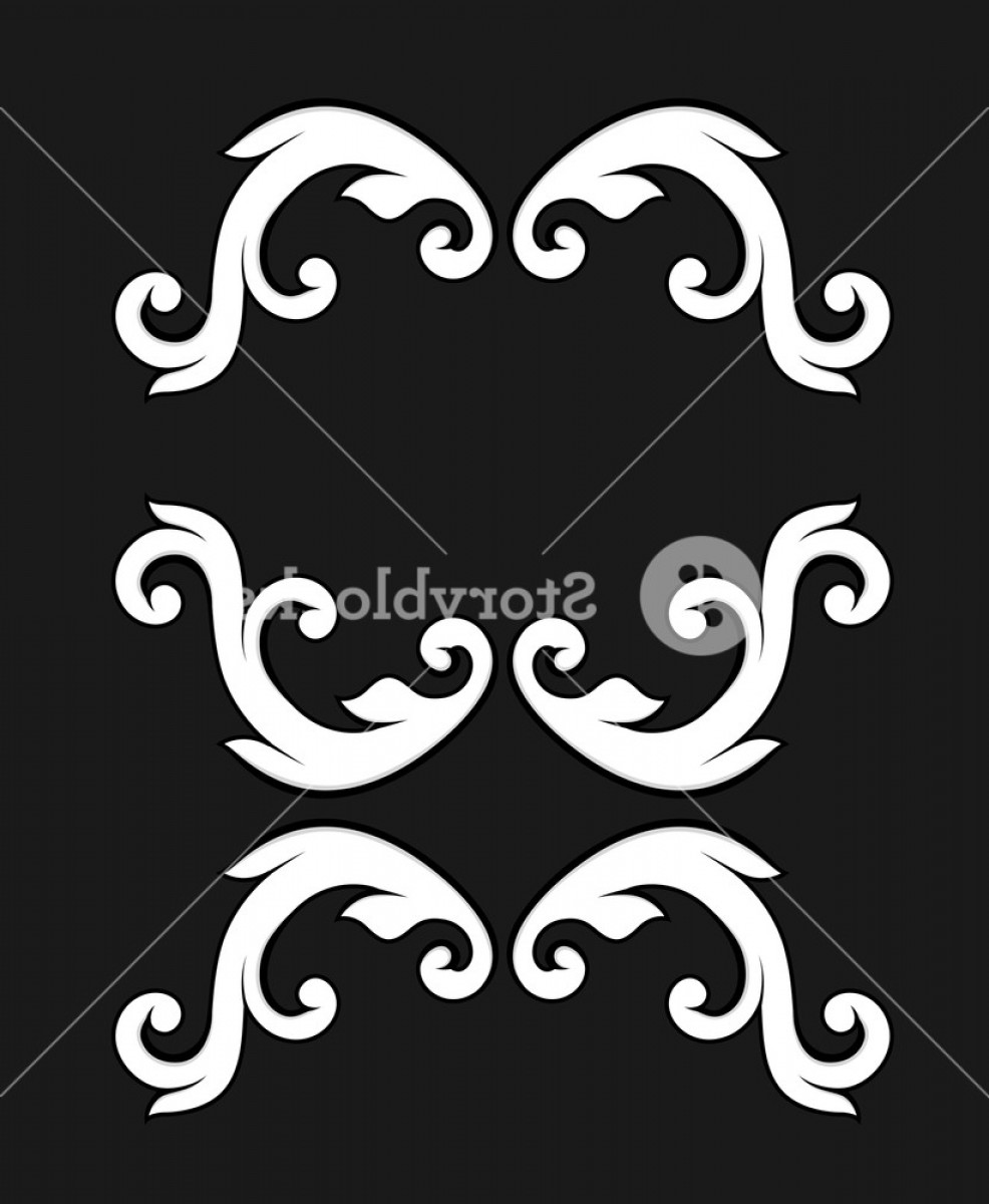 986x1200 Rococo Floral Elements Vector Illustration Bhdhjx Pg Jvycrr Soidergi