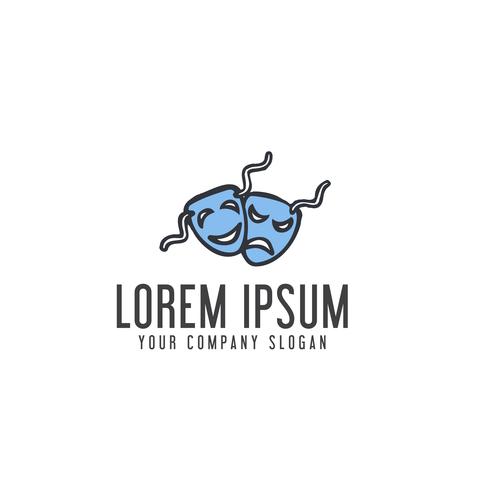 490x490 Phantom Mask Logo Design Concept Template