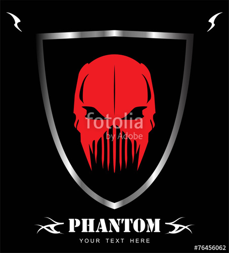 453x500 Red Mask Phantom Alien Predator Artwork Stock Image