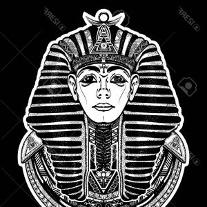 300x300 Egyptian Pharaoh With Wings Vector Studiogrfx