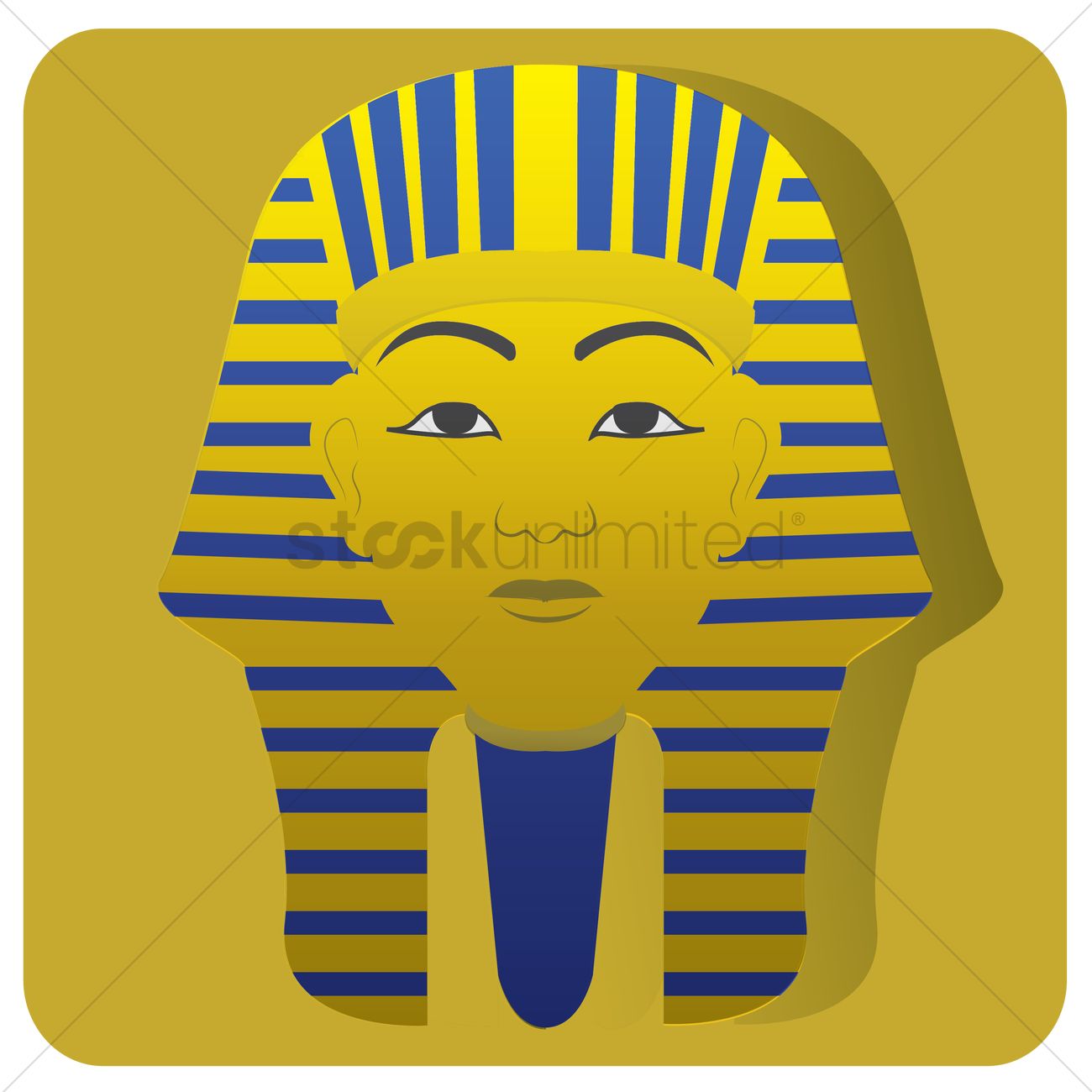 1300x1300 Pharaoh Mask Vector Image
