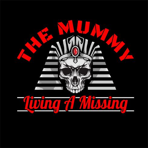 490x490 The Mummy Pharaoh Skull Head Hand Drawing Vector