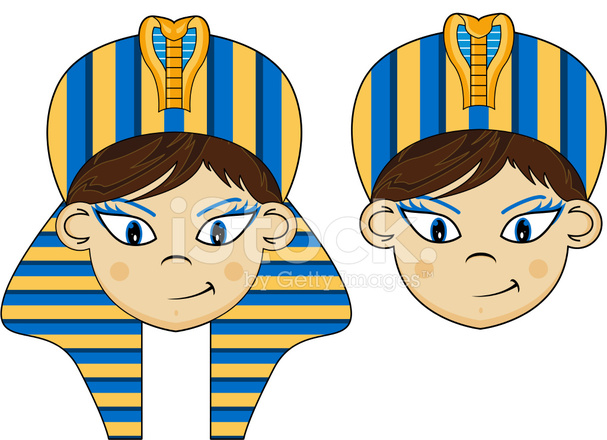607x440 Egyptian Pharaoh Kings Head Stock Vector