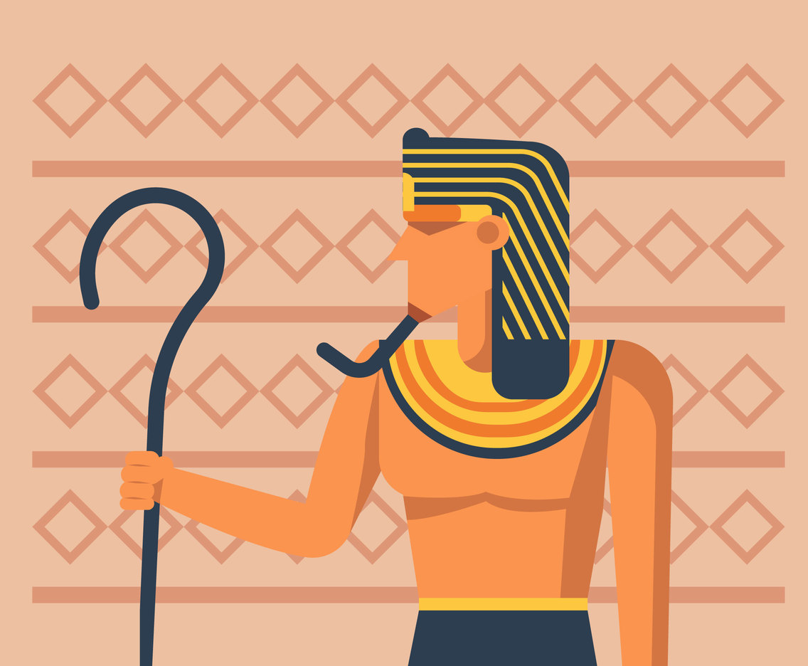 1136x936 Geometric Pharaoh Vector Vector Art Graphics