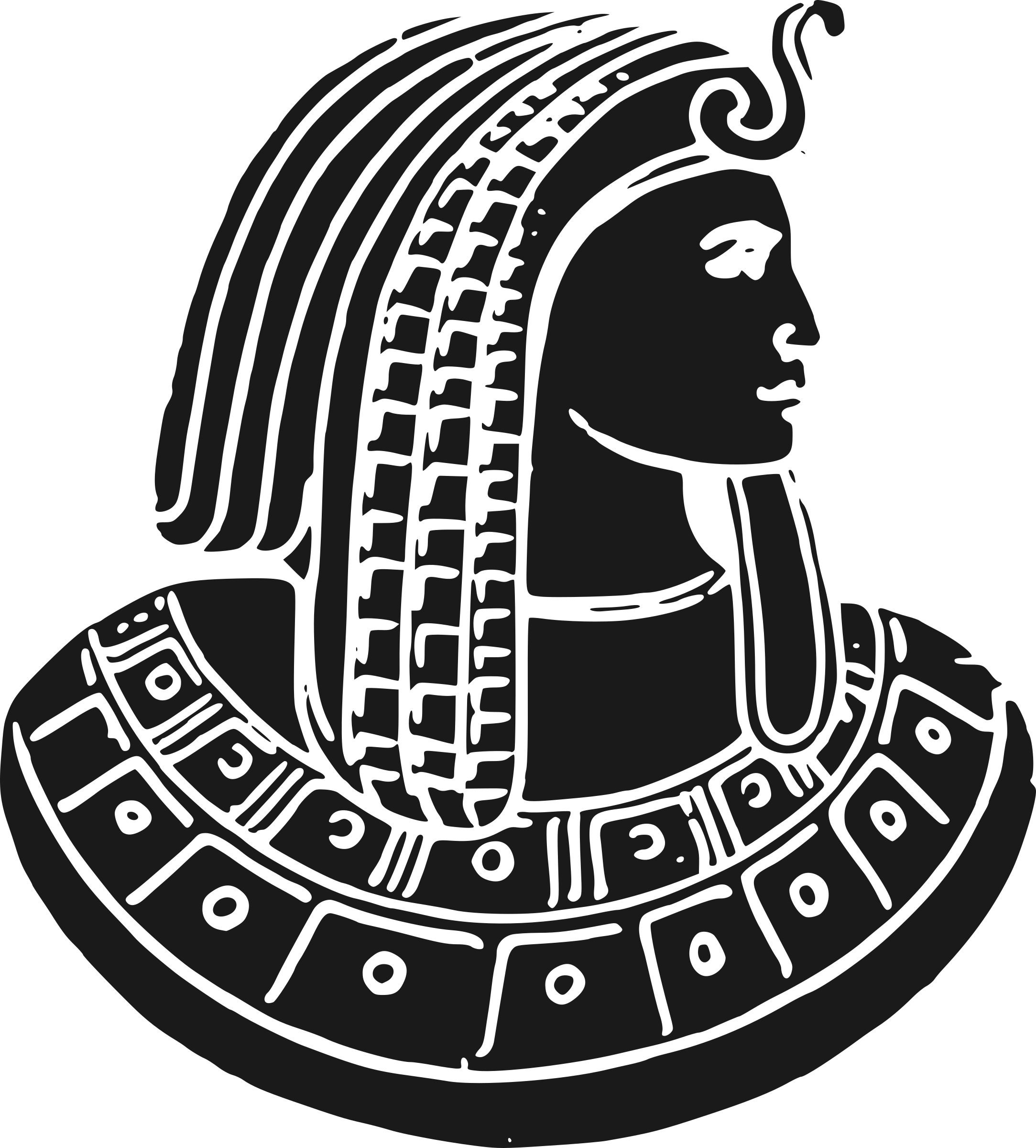 2167x2400 Pharaoh Vector Image
