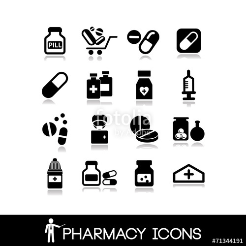 500x500 Pharmacy Icons Stock Image And Royalty Free Vector