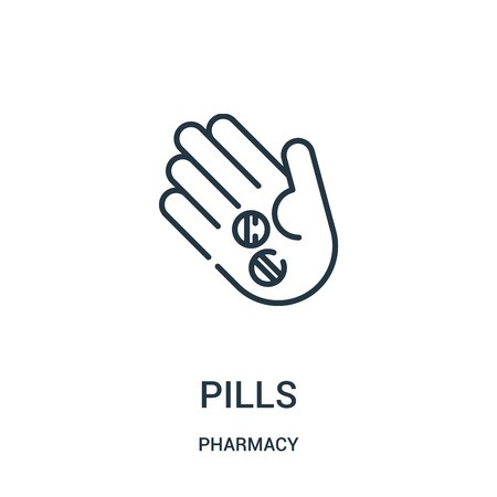 450x450 Pills Icon Vector From Pharmacy Collection Thin Line Pills