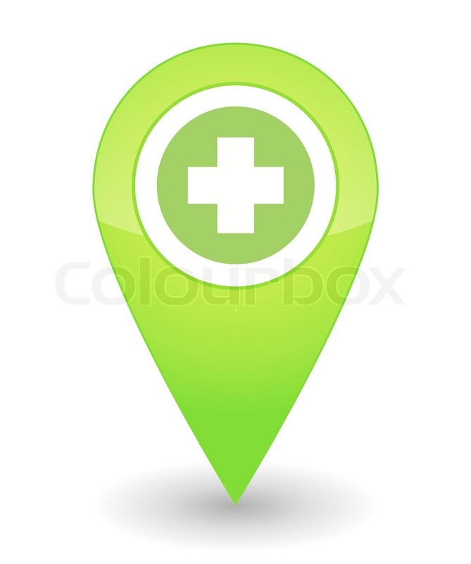 669x800 Map Mark With A Pharmacy Icon