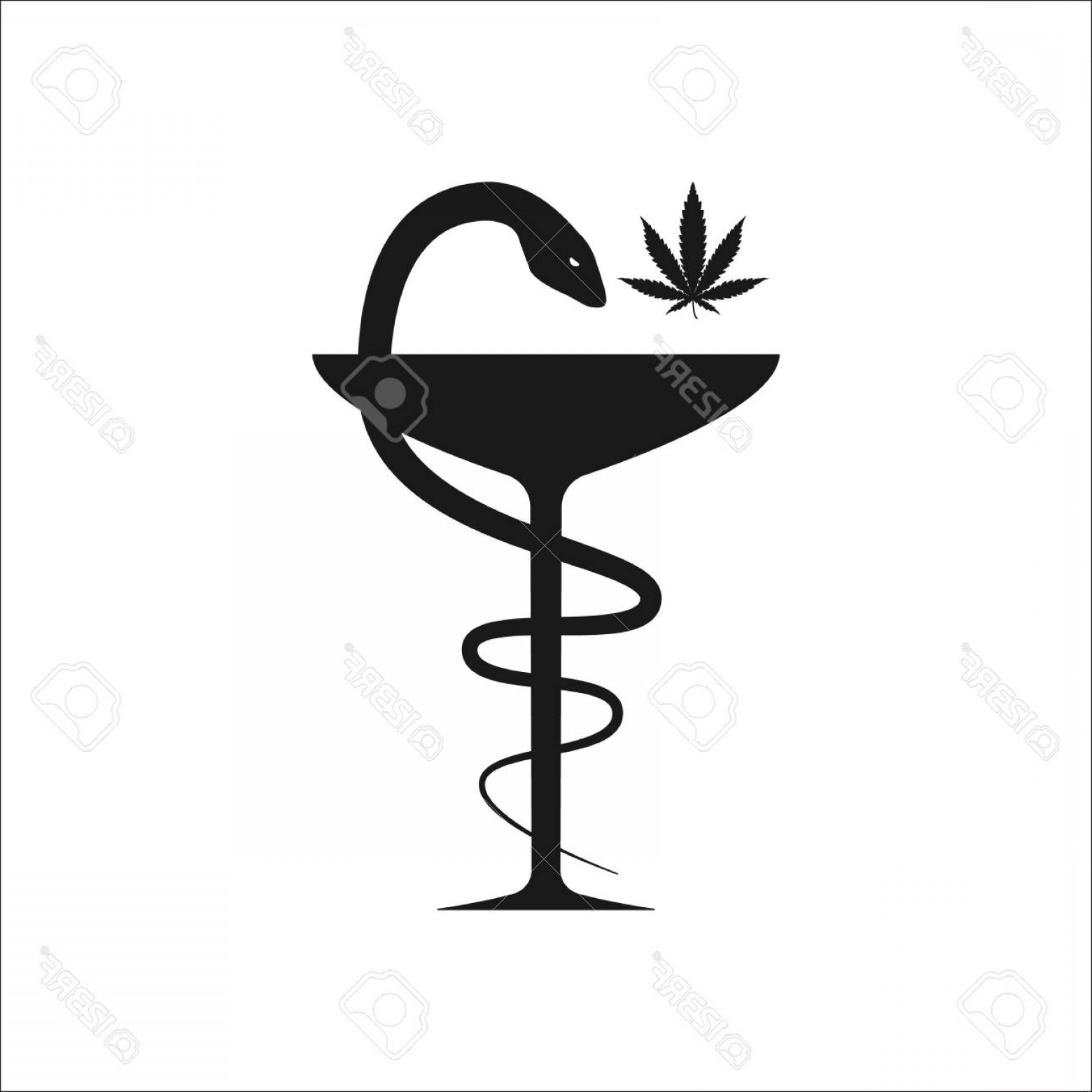 1560x1560 Photostock Vector Marijuana Pharmacy Symbol Simple Silhouette Icon