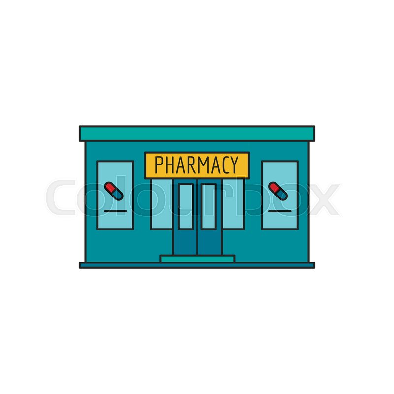 800x800 Pharmacy Icon Cartoon Pharmacy Vector Stock Vector Colourbox