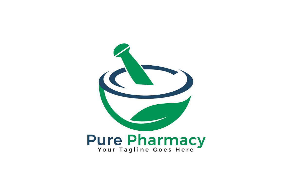 1200x800 Pure Pharmacy Vector Logo Design