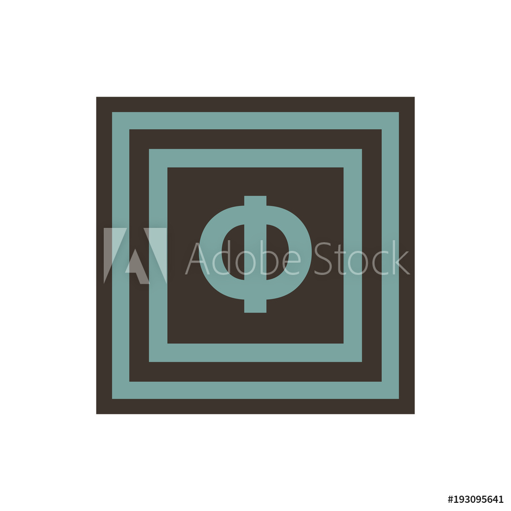 1000x1000 Photo Art Print Vector Symbol Of Letter Phi From The Greek