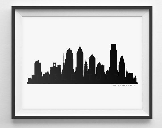 Philadelphia Skyline Silhouette Vector at Vectorified.com | Collection ...