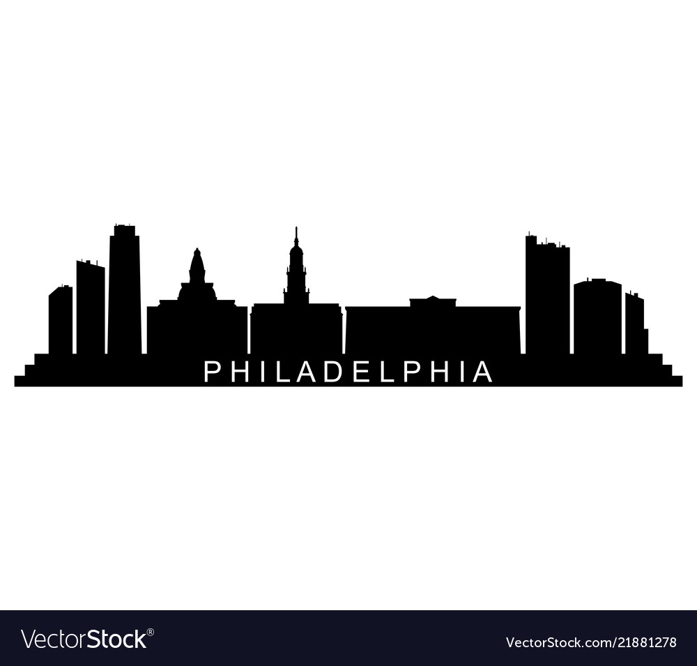 Philadelphia Skyline Silhouette Vector at Vectorified.com | Collection ...