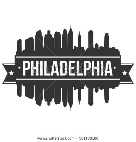 450x470 Philadelphia Skyline Silhouette Vector Free