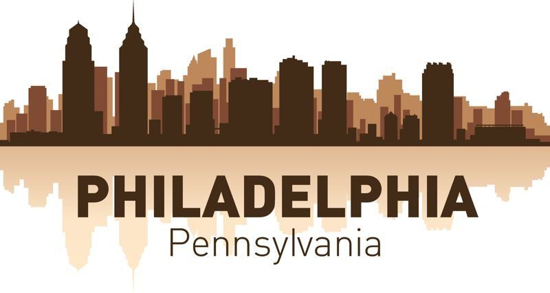 800x426 Philadelphia Skyline City Silhouette Vector Scenery Silhouette