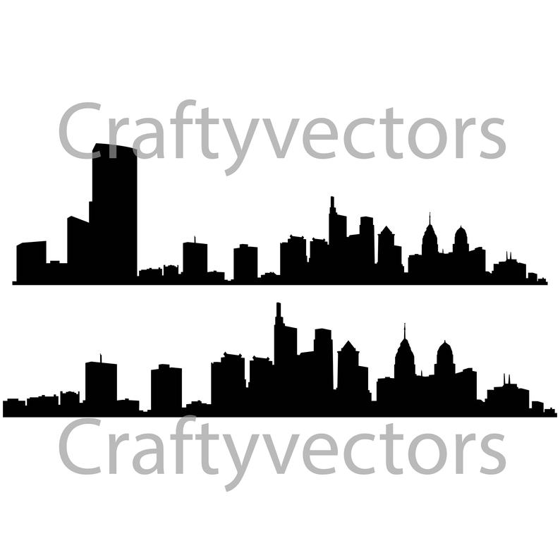 794x794 Philadelphia Skyline Vector Etsy
