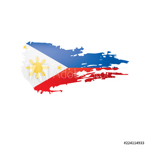 500x500 Philippines Flag, Vector Illustration On A White Background