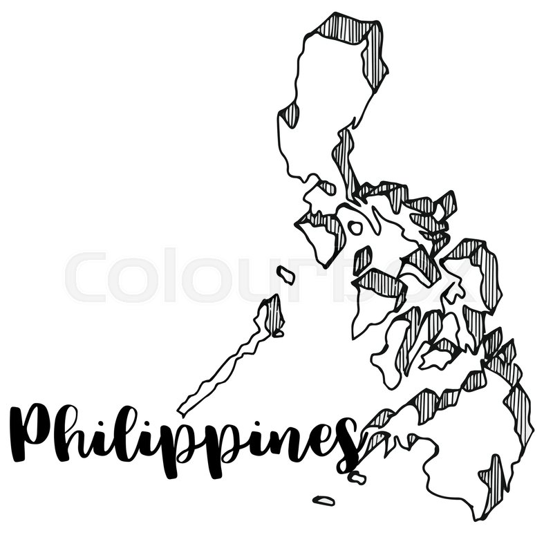 800x800 Hand Drawn Of Philippines Map, Vector Stock Vector Colourbox
