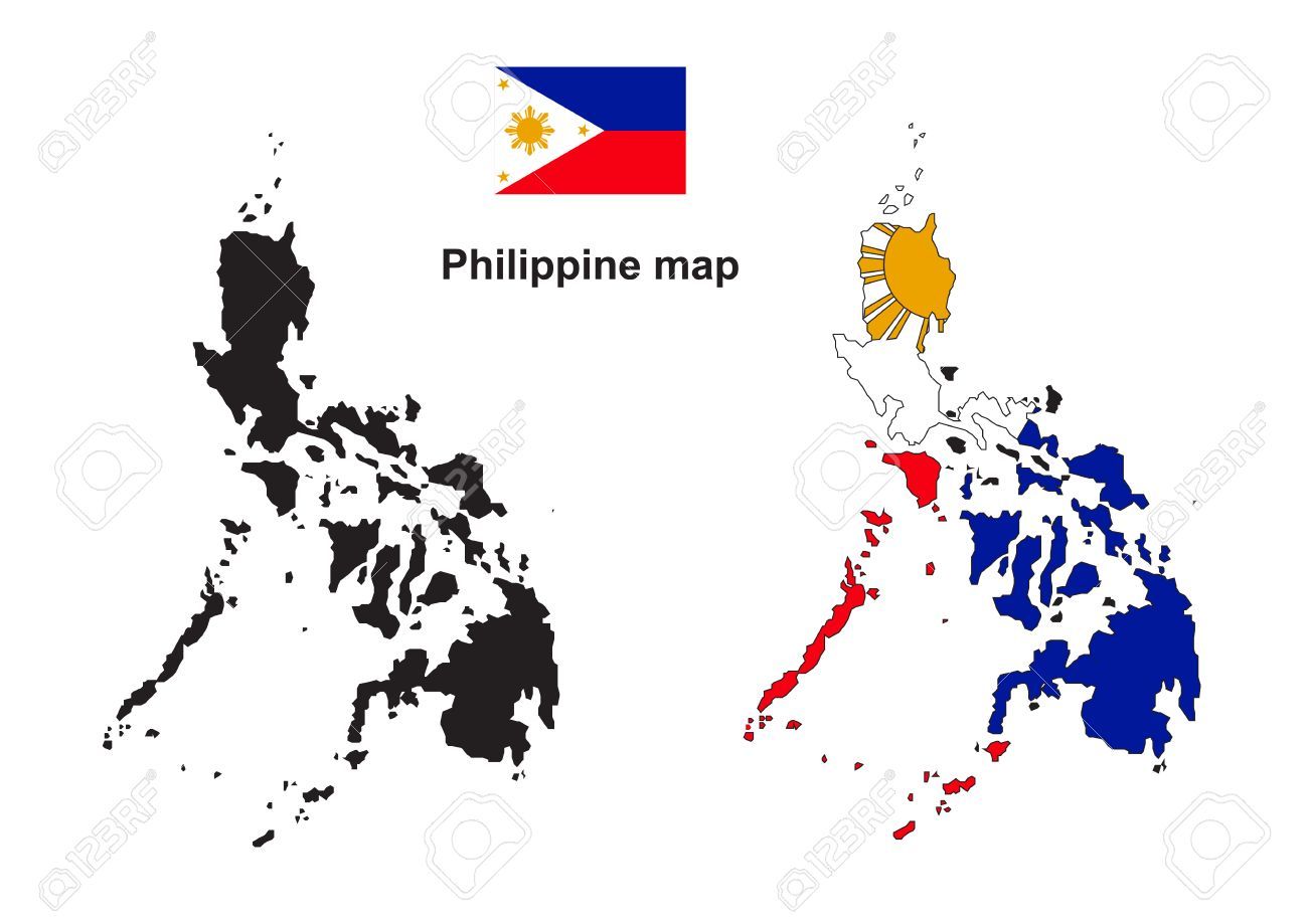 1300x919 Stock Vector Graduations In Flag Vector, Philippine Map, Flag