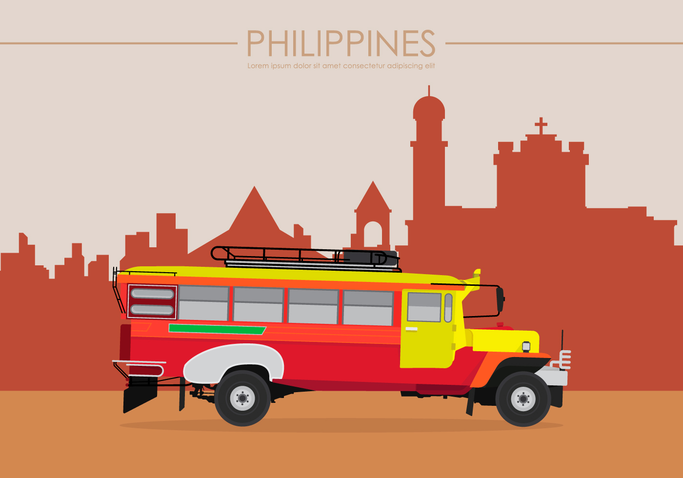 1400x980 Jeepney Free Vector Art