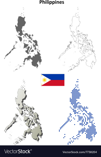 350x540 Philippines Vector Map Royalty Free Silhouette