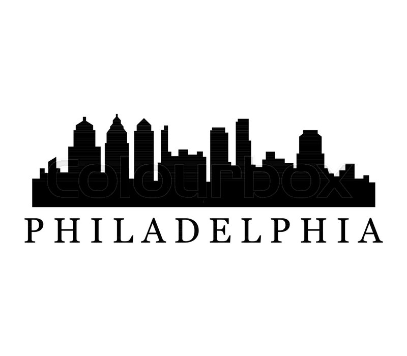 800x700 Philadelphia Skyline Stock Vector Colourbox
