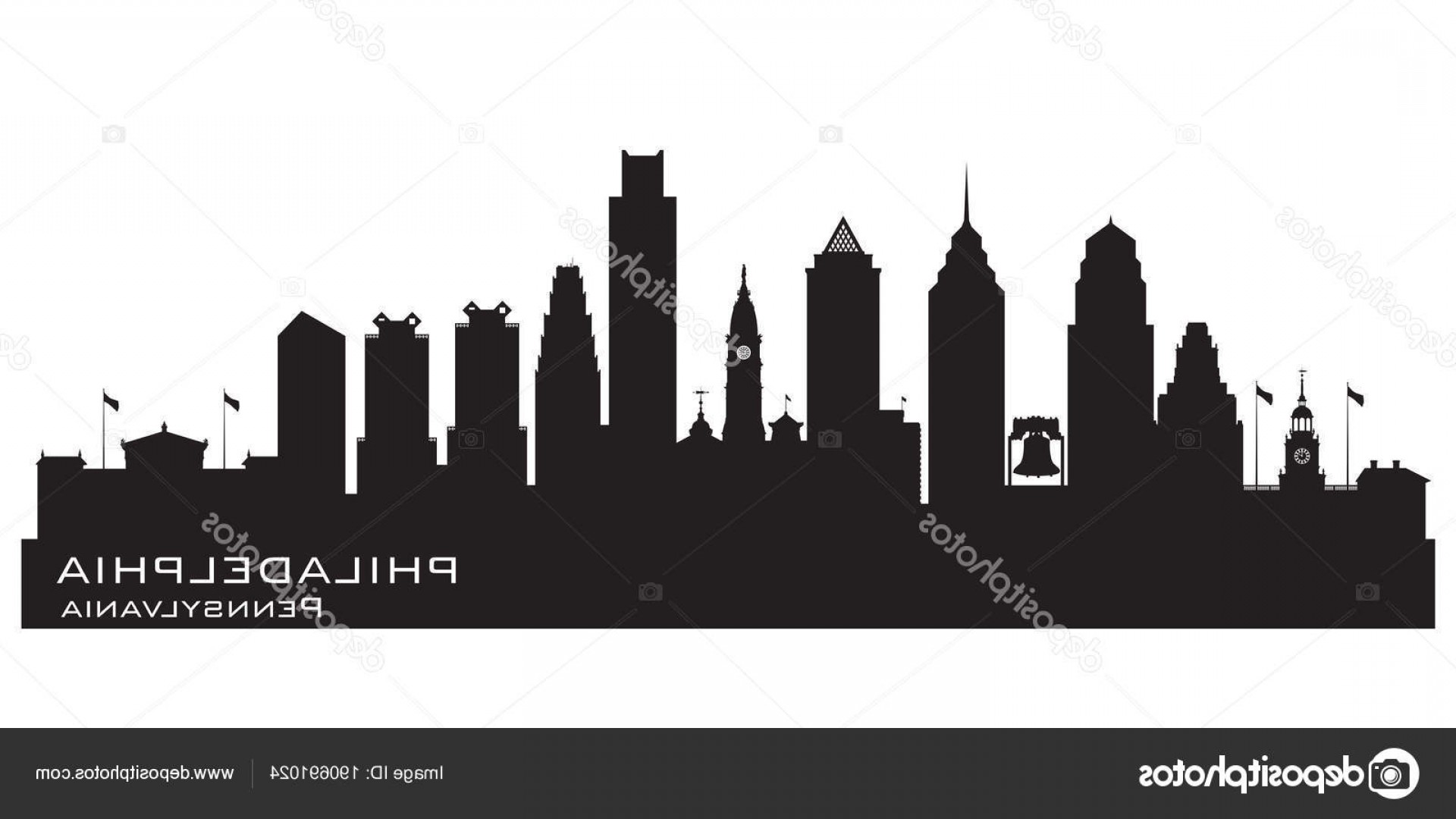1920x1080 Stock Illustration Philadelphia Pennsylvania City Skyline Vector