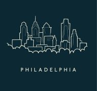 190x178 Philadelphia Skyline Outline Print